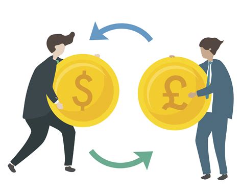Illustration Of Characters Exchanging Currency Download Free Vectors