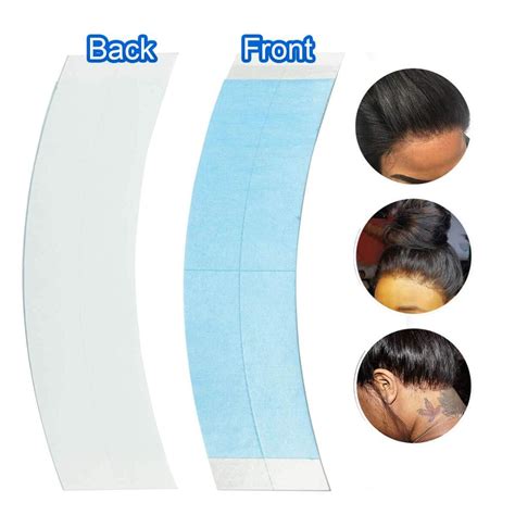 36pcs Blue Pre Cutted Lace Front Wig Tape V Shape Double Sided Tape For