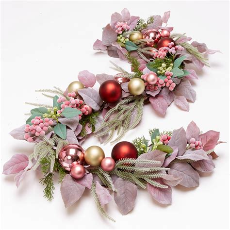 Blush Christmas Garland Plus Size Wreaths Garlands And Swags Brylane