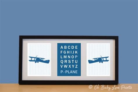 Airplane Alphabet Nursery Art Prints 4x6 Set Of 3 1500 P Is