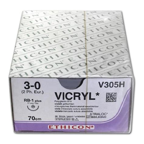 Vicryl Usp 30 70 Cm Rb1 Violett V305h 36 Stück Medische Vakhandel