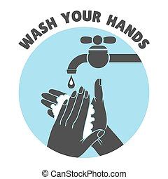 Please wash your hands sign (please wash your hands icon, please wash your hands symbol, please ...