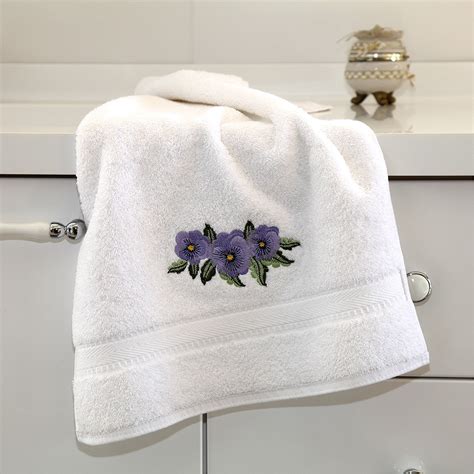 Custom embroidered yorkshire terrier yorkie dog bath hand towel set. Linum Towels | Embroidered White Terry Hand Towel with ...