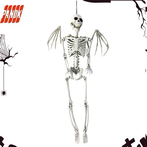 275ft Halloween Hanging Skeleton With Wings Pandx Decorations