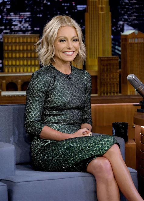 Kelly Ripa Drops Jaws In Tight Satin Dress With Sexy Sheer Panel It
