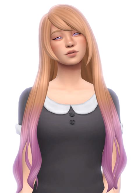 Sims 4 Long Hair Bangs Cc Pasemoon