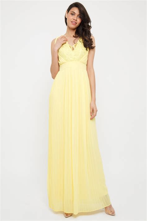 Tfnc Madelen Pastel Yellow Maxi Dress Tfnc Party Dresses