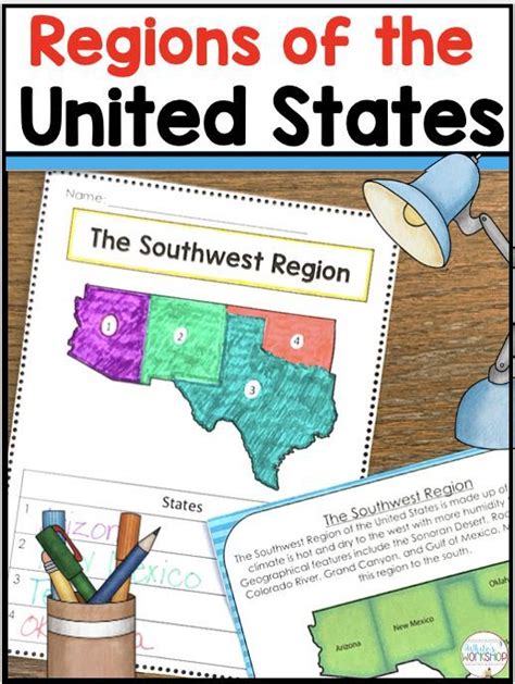 Regions Of The United States Worksheets 4th Grade Activities
