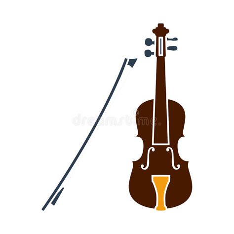 Icono Del Violín Símbolo Del Instrumento Musical Ilustración Del Vector