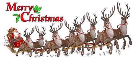 Merry Christmas Santa Claus With Sleigh And Reindeer Window And Wall