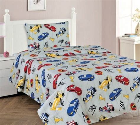 Kids Bedding Twin Sheet Set 3 Piece Printed Microfiber 1 Flat Sheet 1