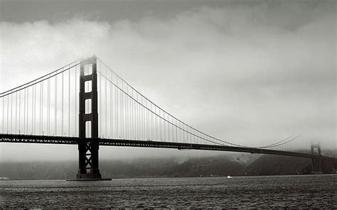 Hd Wallpaper Black And White Architecture Golden Gate Bridge San Francisco Architecture Bridges