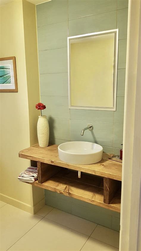 A bathroom vanity unit is a piece of furniture combining the bathroom basin with a useful storage cabinet. The Floating stable wash stand sink unit Hand crafted ...