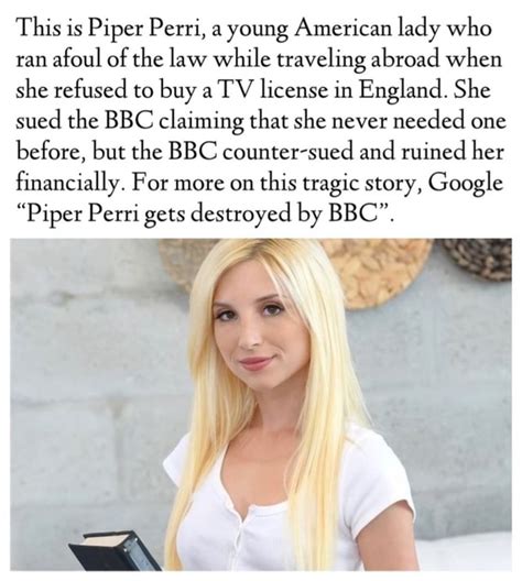 This Is Piper Perri A Young American Lady Who Ran Afoul Of The Law While Traveling Abroad When
