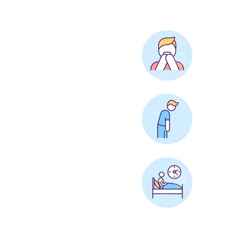 Text With Line Icons Depicting Sleep Disorders Caused By Depression
