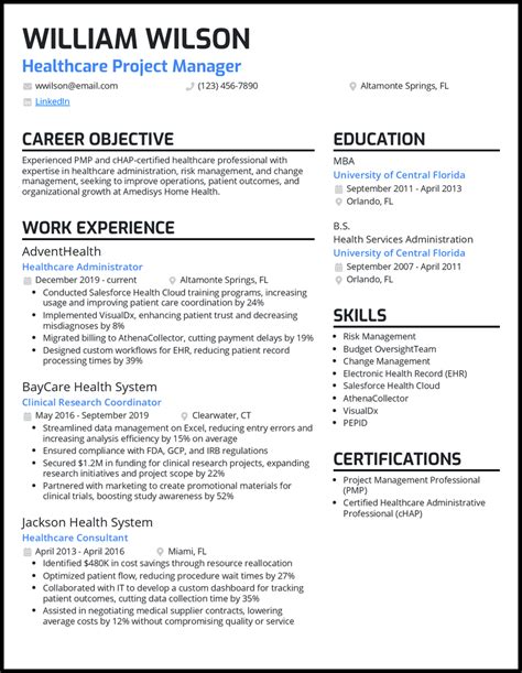 Project Manager Resume Examples For The Job In
