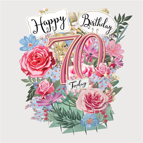 Happy 70th Birthday Mom 70th Birthday Card Mum Personalised With
