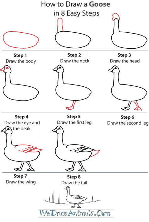 How To Draw A Goose Goose Drawing Drawing Tutorial Easy Art