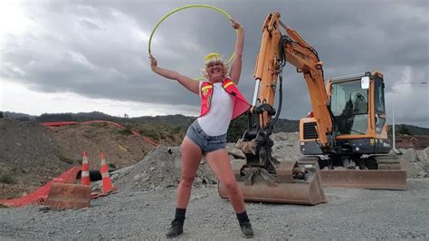 construction site dancer sexy hula hoop dance by joy donaldson youtube