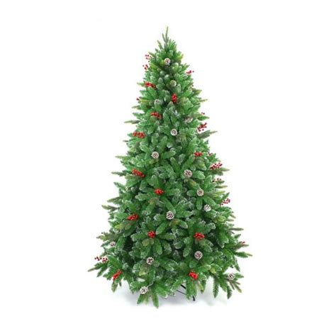 Shatchi 6095 6ft Elegant Christmas Tree With Berries And Cones
