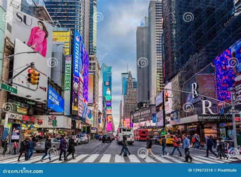 Broadway Theater District Manhattan Landmarks New York City Usa