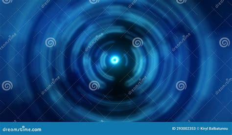 Abstract Background Of Bright Blue Glowing Energy Magic Radial Circles