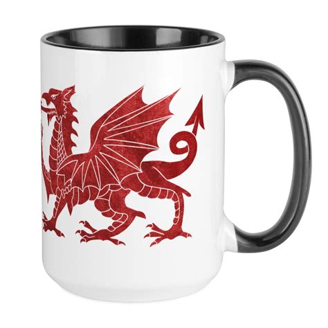 Cafepress Welsh Red Dragon Mugs 15 Oz Ceramic Large Mug Walmart