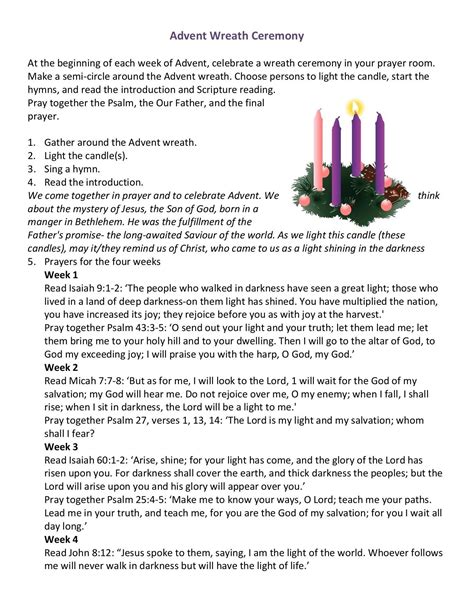 Advent Wreath Meaning Printable The Updated Version Changes