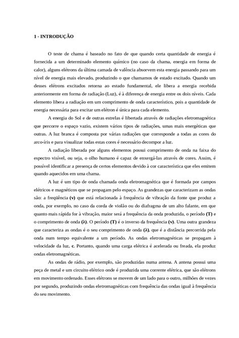 Teste De Chamas Relatório