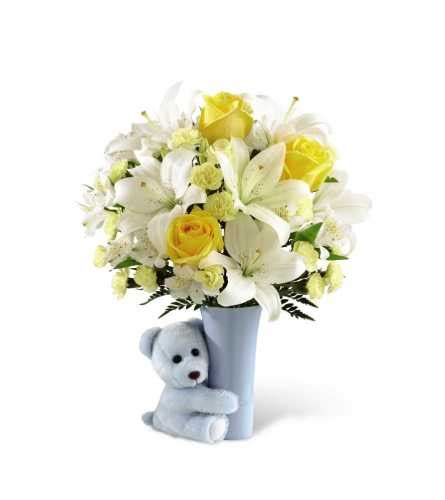 The Baby Boy Big Hug Bouquet By Ftd Vase Included Send To