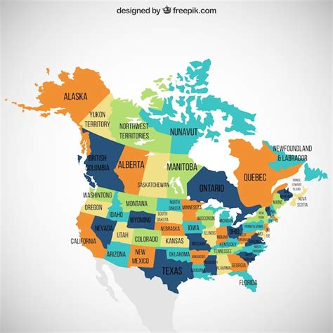 Usa Et Canada Carte | Vecteur Gratuite