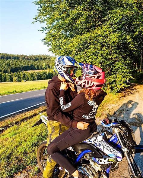Get Outside And Ride Together Motocross Couple Bike Couple Supermoto