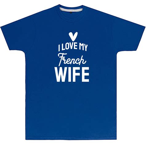 I Love My French Wife Mens T Shirt Purple Print House