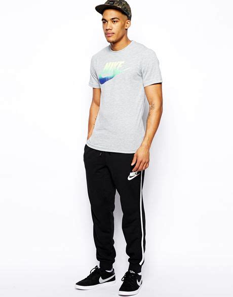 Nike Aw77 Cuff Sweatpants With Logo Tape In Black For Men Lyst