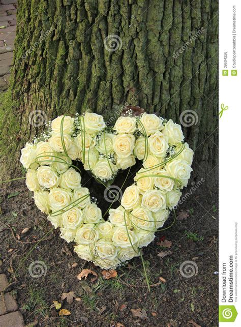 Heart Shaped Sympathy Flowers Stock Photo Image Of Flowers Hearth