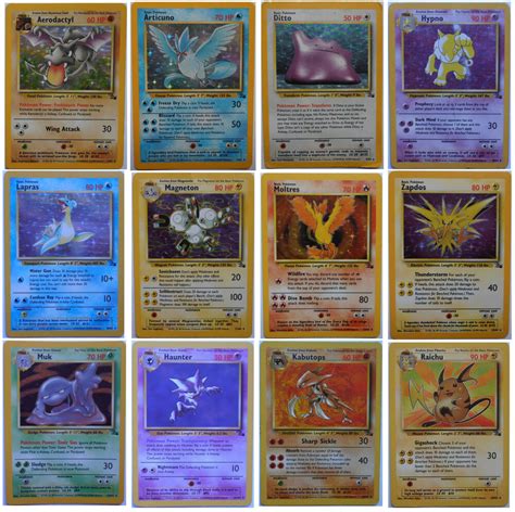 Pack of 50 cards guaranteed holographics and first editions!! FOSSIL SET HOLO/SHINY & RARE NON-HOLO POKEMON CARDS ...