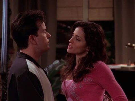 Charlie Sheen And Emmanuelle Vaugier In Two And A Half Men 2003