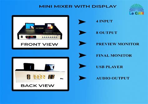 Electric And 12 V Dc Mini Video Mixer Cum Splitter 12v Dc 3600 Gm At