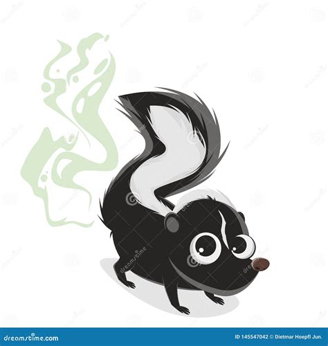 Cartoon Illustration Of A Smelly Skunk Cartoondealer Com