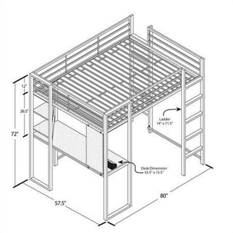 Dhp Abode Full Loft Bed Black Loft Bed Bunk Beds With Stairs Loft