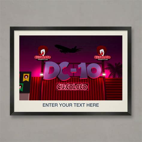 Personalised Dc 10 Nightclub Poster By Steve Ash Illustration