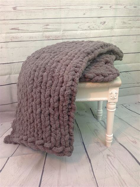 Bedding Blankets Throws Chunky Soft Hand Knit Imperfect Throw Big