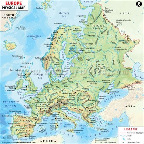 Physical Map Of Europe Hd Carolina Map