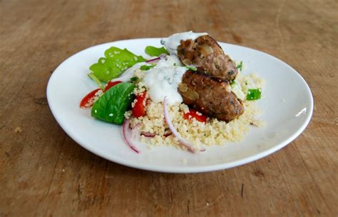 lamb kofta with couscous salad villiers brown