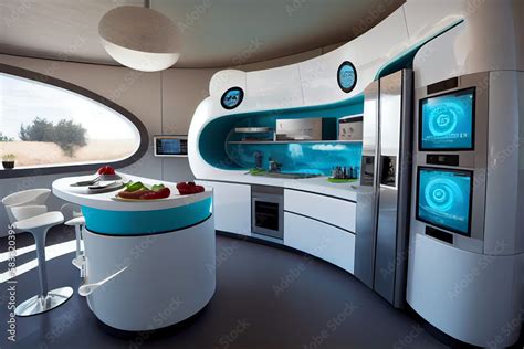 Interior Design Of A Futuristic Kitchen Design That Uses Eco Friendly