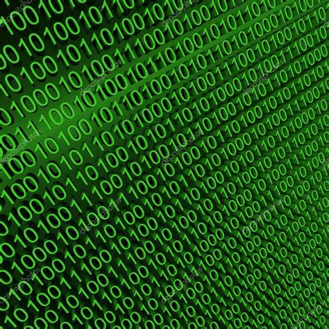 Binary Zeros And Ones On Green Background Stock Photo By ©billdayonedp