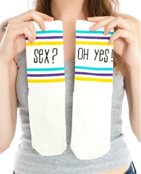 Sex Oh Yes Slogan Unibed Cotton Socks Size Uk 4 7 Etsy Uk