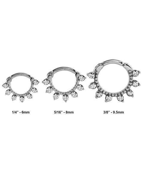 316l Surgical Steel Hinged Septum Clicker Choose Your Color Size And Gauge