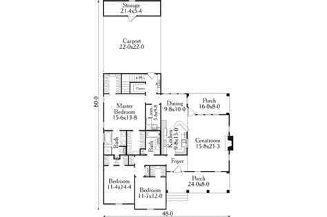 Traditional Style House Plan 3 Beds 2 Baths 1806 Sqft Plan 406 281