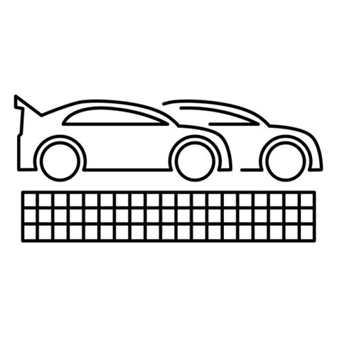 Race Car Racing Outline Transparent Png And Svg Vector File